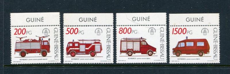 Guinea Bissau 908-911, MNH Fire Trucks 1991. x29987