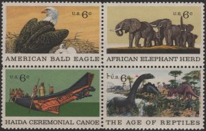 SC#1387-90 6¢ Natural History Block of Four (1970) MNH
