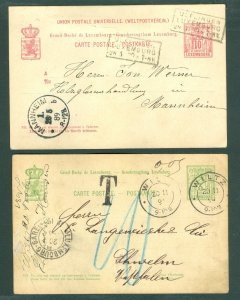 Luxembourg. 1889+1894. 2 Stationery. Postal Used. See Condition.