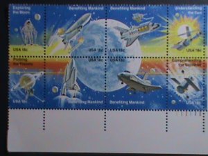 ​UNITED STATES-1981 SC#1919a  SPACE ACHIEVEMENT ISSUE  MNH BLOCK VERY FINE