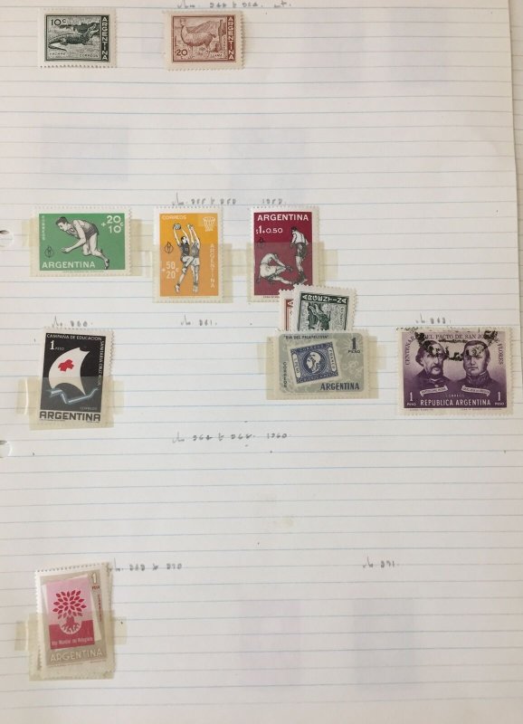 ARGENTINA Mid Period M&U Collection on Pages(Apx  300 Items)TK806