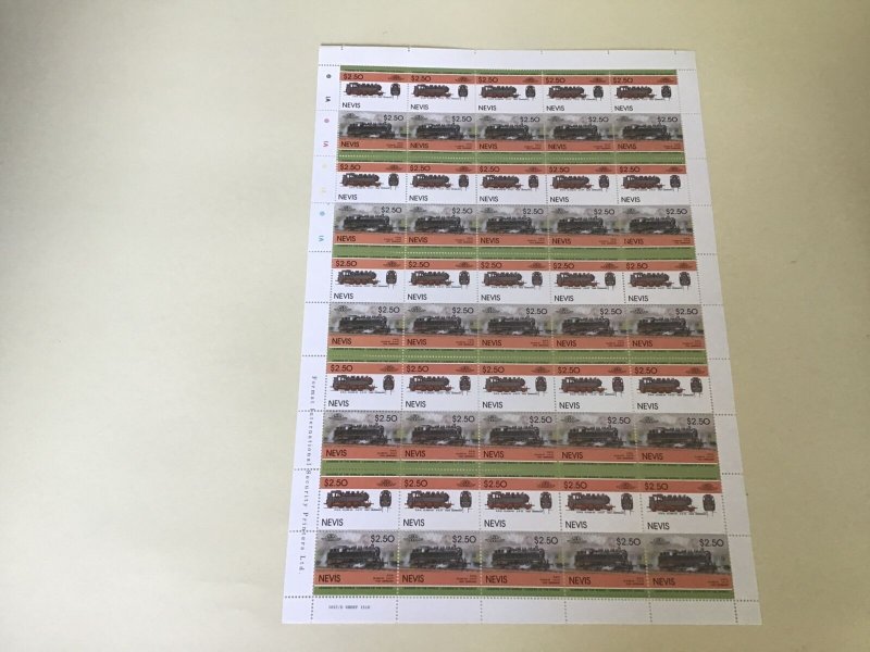 Nevis D.R.G. Class 64 Railway Locomotive Train MNH full  stamps sheet 49531