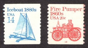 United States Scott #2134,1908 MINT NH OG transportation series pair.