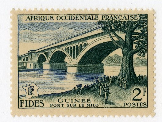 FRENCH WEST AFRICA 66 MH SCV $1.60 BIN .70 BRIDGE