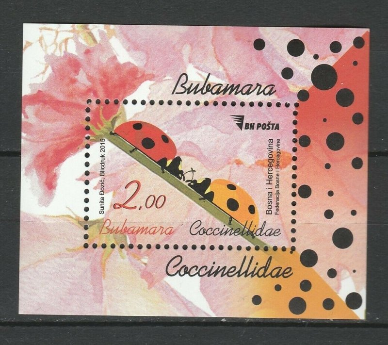 Bosnia and Herzegovina 2015 Insects MNH Block