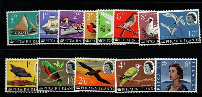 PITCAIRN ISLANDS SG36/48 1965 DEFINITIVE SET  MOUNTED MINT