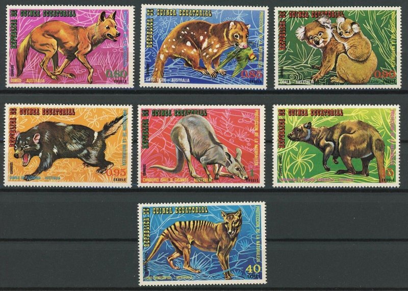 Wild Animals Stamp Australia Kangaroo Koala Woolf Serie Set of 7 MNH 