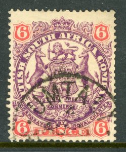 Southern Rhodesia 1896 British South Africa QV 6d SG #46 VFU A494