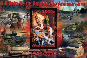 Benin Kursk Battle Gueorgui Joukov Imperforated Souvenir Sheet Mint NH