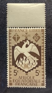 French Equatorial Africa 1941 Scott 142 MH - 5c, Phoenix