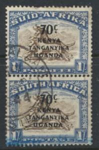 Kenya Tanganyika Uganda KUT Opt Surcharge  Pair SG 154 - Used  see details 