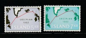 Iceland 350-351 Set MNH Maps