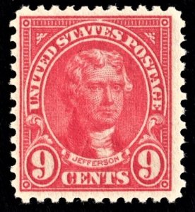 US 561 MNH VF 9 Cent Jefferson Rose CV $25