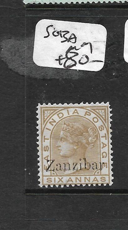 ZANZIBAR  (PP1009B) QV ON INDIA 6A  SG 13A  MOG