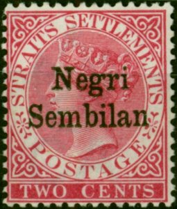 Negri Sembilan 1891 2c Bright Rose SG1 Fine MM (2)