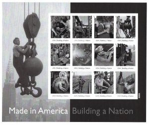 U.S. #4801m  BUILDING A NATION IMPERF SHEET SET OF 5