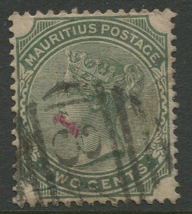 STAMP STATION PERTH Mauritius #70 QV Definitive Issue FU  Wmk 2 - 1882-1893