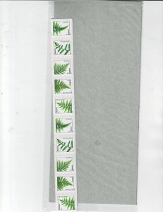 Fern Forever US Postage Coil Strip of 10 #4973-77 Dated 2014 VF MNH
