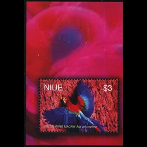 NIUE 2004 - Scott# 785 S/S Birds-Macaw NH