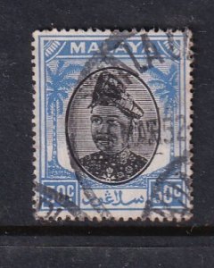 Malaya Selangor 1949 Sc 91 50c Used