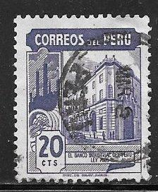 Peru 439, 20c Industrial Bank, used, F-VF