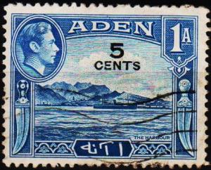 Aden.1951 5c on 1a  S.G.36 Fine Used