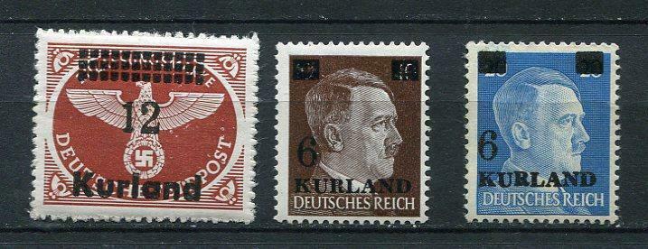 Germany Latvia Occ Kurland Overprint  1945 MNH Some signed  goc1032