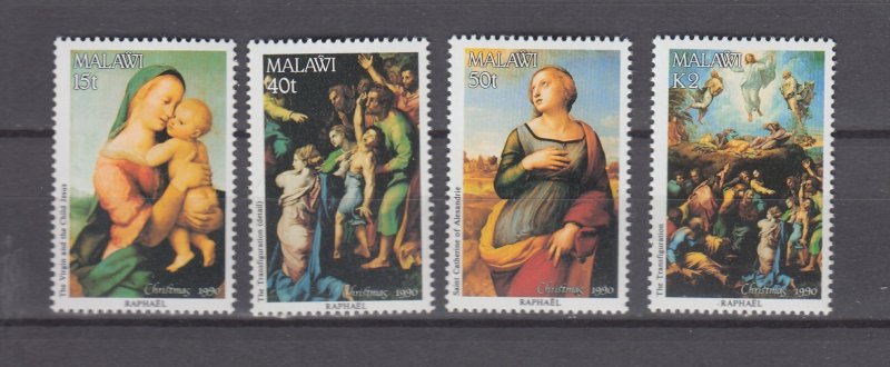 J45869 JL stamps 1990 malawi set mnh #574-7 paintings