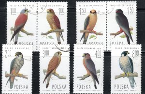 Poland 2074-81 - Cto - Birds of Prey (1975) (cv $4.20)