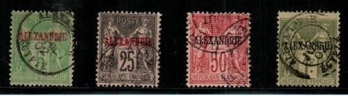 French Offices in Egypt: Alexandria Scott 5, 9, 12, 13 Used [TH1030]