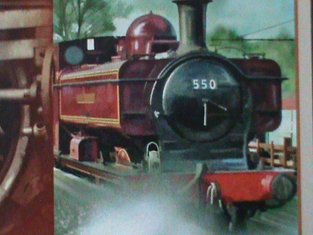 ​MALDIVES-2017- STEAM TRAINS-CTO SHEET VERY FINE LAST ONE  FANCY CANCEL