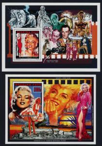 Burkina Faso 1012-5 MNH Marilyn Monroe, Movies, Train