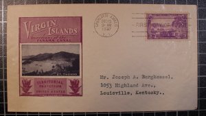 Scott 802 - Virgin Islands - Ioor FDC - Typed Address - Planty 802-45a