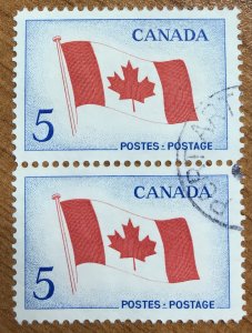 Canada #439 used vertical pair,  VF centering,  nice Port Arthur CDS.