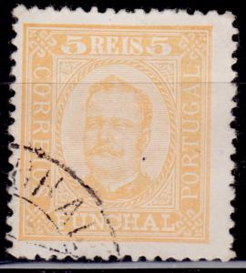 Funchal, 1892, King Carlos, 5r, sc#1, used