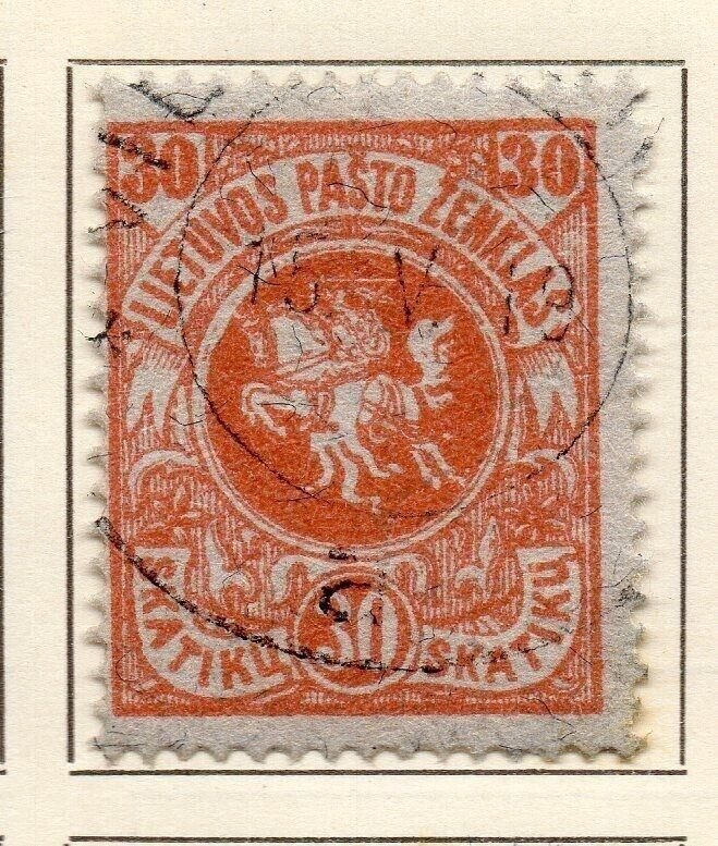 Lithuania 1919 Early Issue Fine Used 30sk. 134337