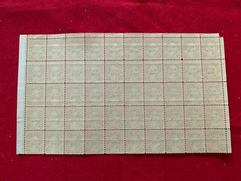 US Plate Blocks Stamps Scott# 646 Molly Pitcher Overprint 1928 50 stamps MNH