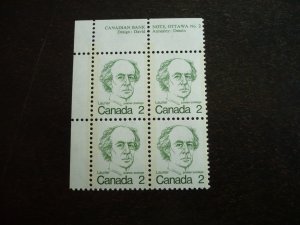 Stamps - Canada - Scott# 587 - Mint Never Hinged Plate Block #2