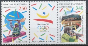Andorra French Post 1992 MNH Stamps Scott 417a Sport Olympic Games Canoeing
