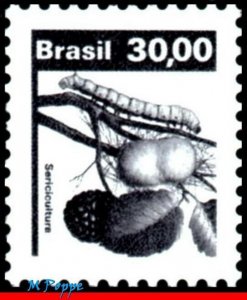 1669 BRAZIL 1982 ECONOMIC RESOURCES, SERICULTURE, PLANTS, INSECTS, RHM 613, MNH