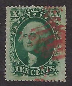 US Scott #35 Used F-VF with Red Cancel