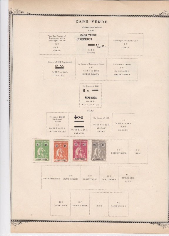 cape verde stamps on album page ref r11488