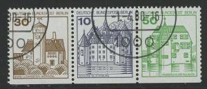 Germany Berlin Scott # 9N394, 9N391, 9N440, used, se-tenant, Mi # W72