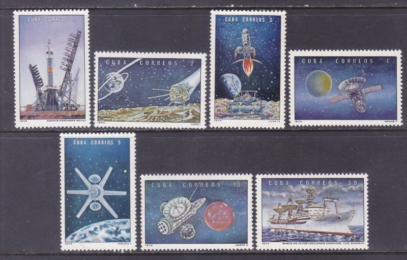 Cuba 1282-89 MNH 1973 Soviet Space Program Full Set of 7 Very Fine