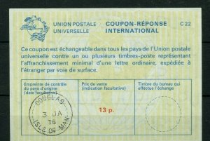 ISLE OF MAN LAUSANNE Type XXII 1976 C22, - International Reply Coupon IRC