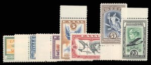 Greece #C8-14 Cat$200, 1933 Airpost, complete set, never hinged