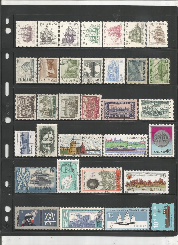 POLAND COLLECTION ON STOCK SHEET, MINT/USED