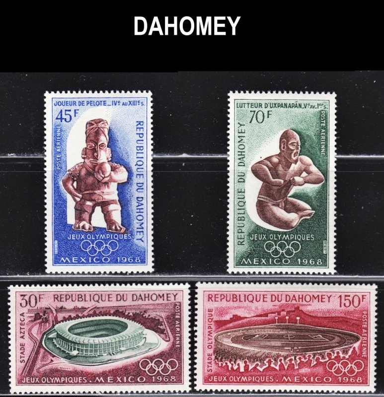 Dahomey Scott C85-88 F to VF mint OG NH.