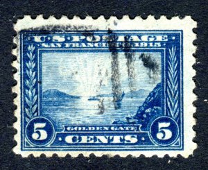 US 1914 Panama-Pacific Expo issue. 5c Used. P10. Sc#403.