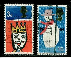 Great Britain - #478 - 479   1966 Christmas  set  - Used